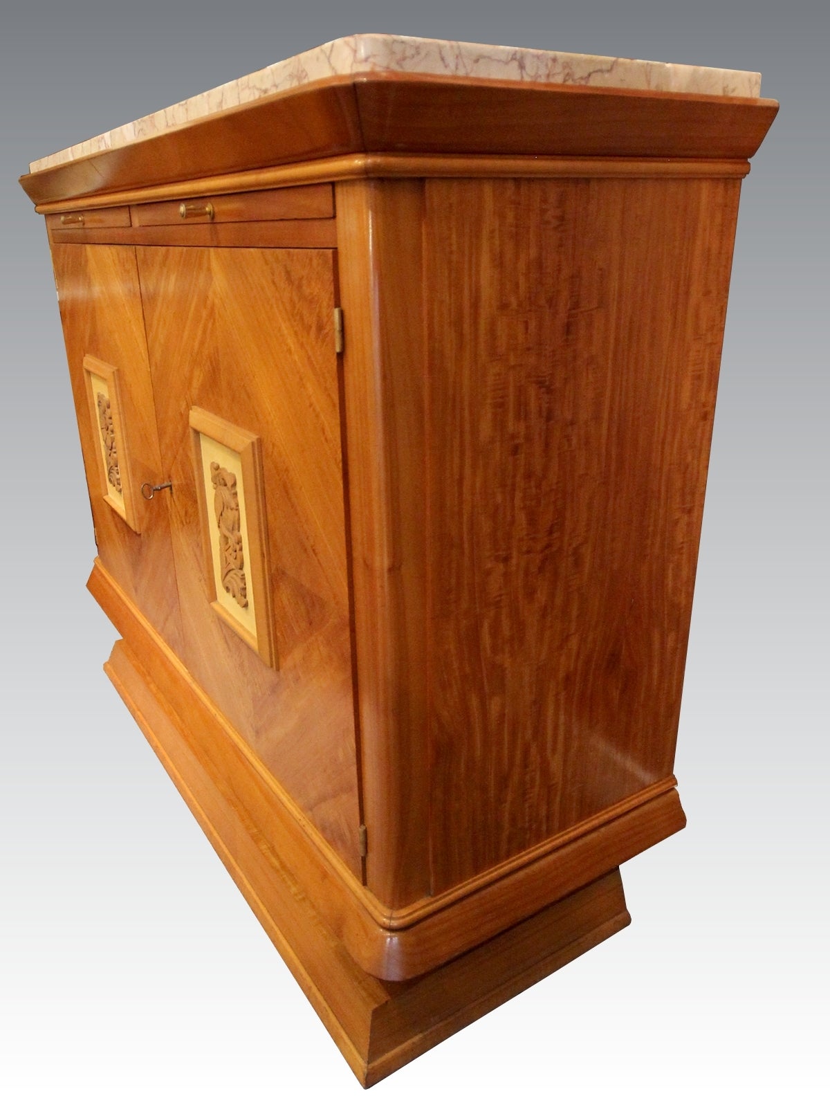 Mid-20th Century Precious 1940s Cabinet in Sycamore For Sale