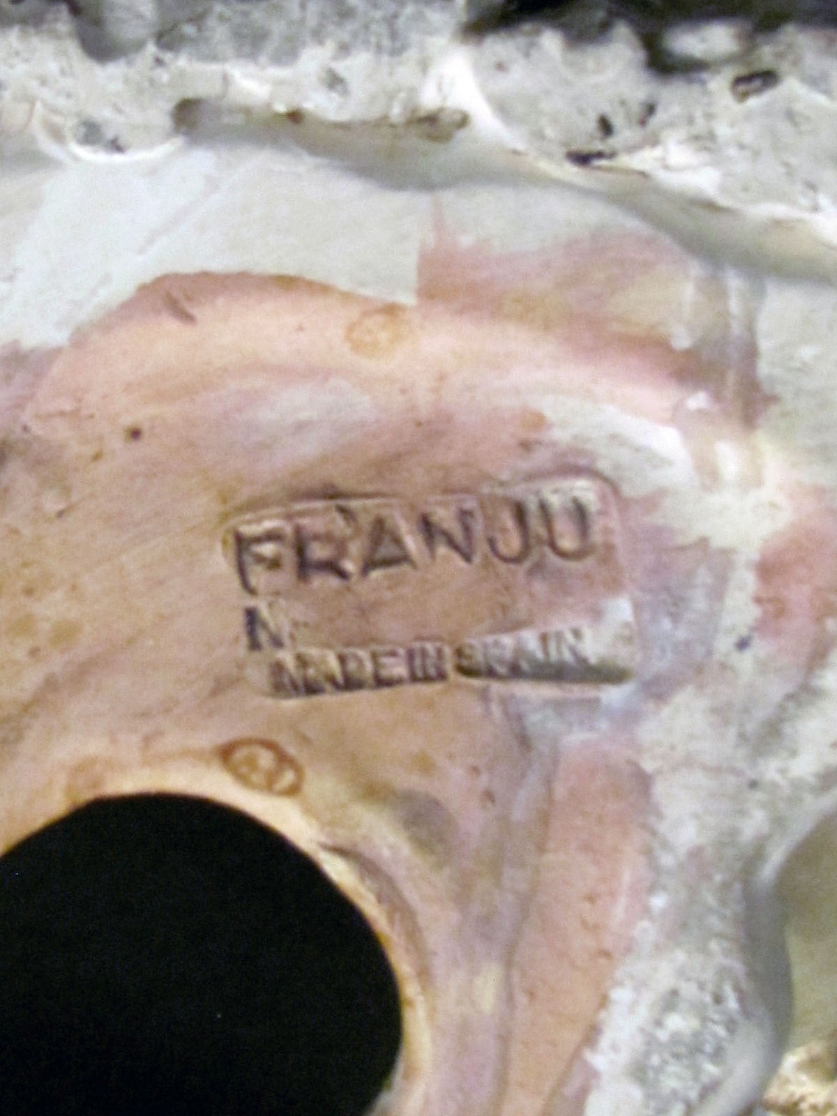 1950s Ceramic Poodle Signed Franju 3
