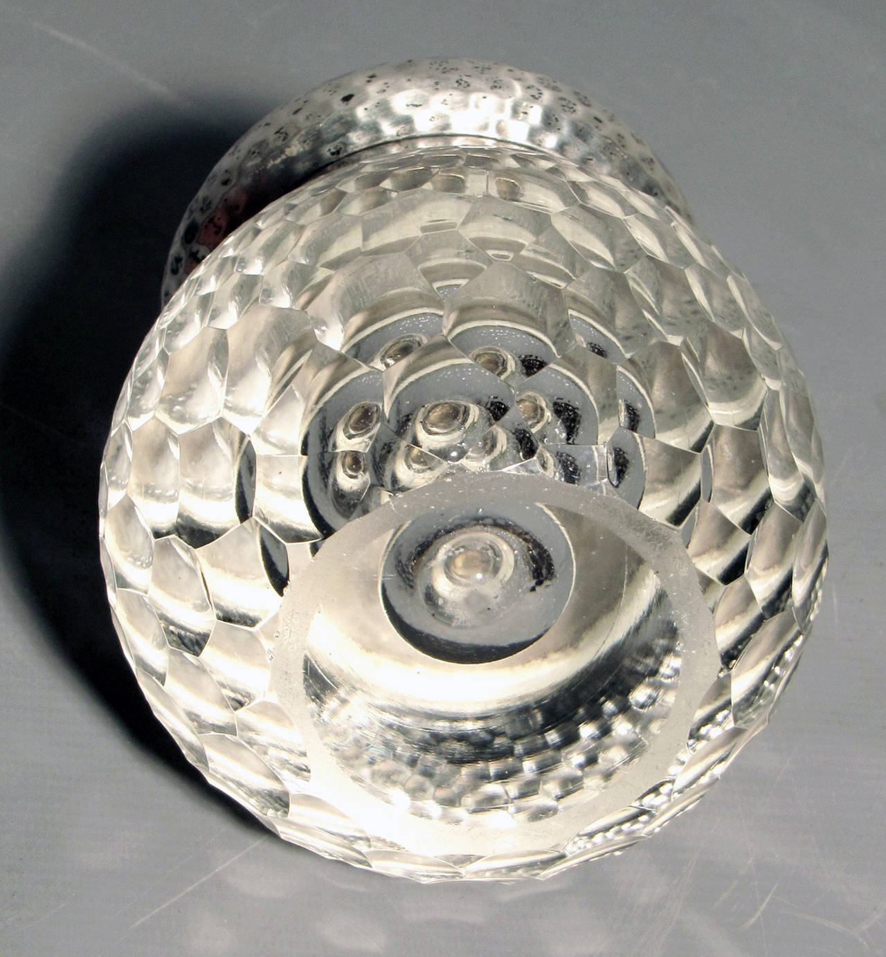 Rare Inkwell in Carved Crystal and Worked Silver by Lucien Gaillard For Sale 2