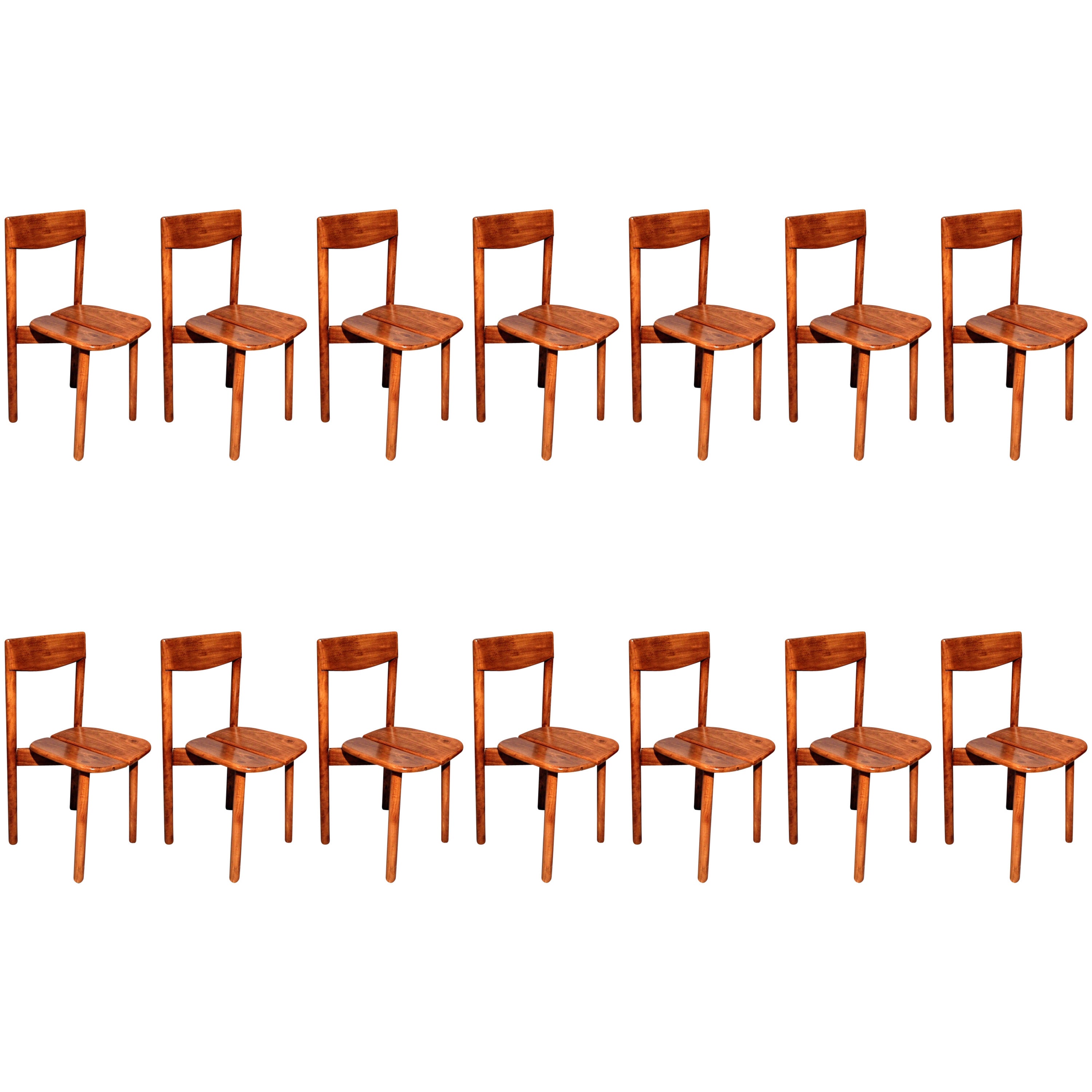 Pierre Gautier Delaye, set of fourteen chairs, France circa 1960