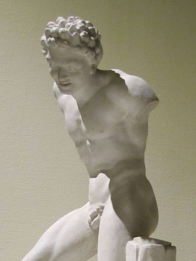 French Study Of Faun in Plaster