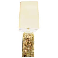 1960s Roger Capron Enameled Earthenware Table Lamp 5