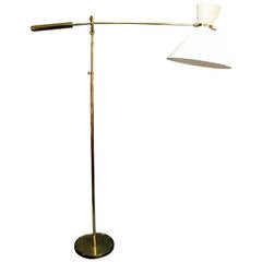 Retro Lunel Edition Adjustable Floor Lamp, France, 1950s