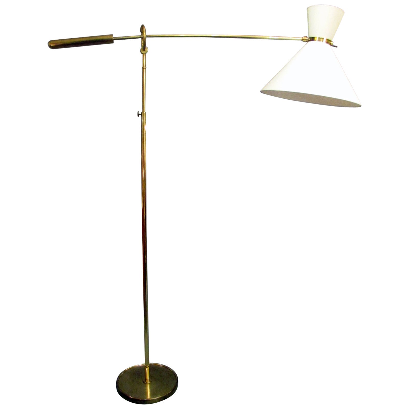 Lunel Edition Adjustable Floor Lamp, France, 1950s
