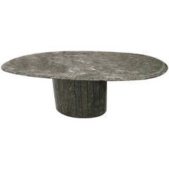 Rare 1970s Oval Dining Table in Marcasite Plating and Resin 11