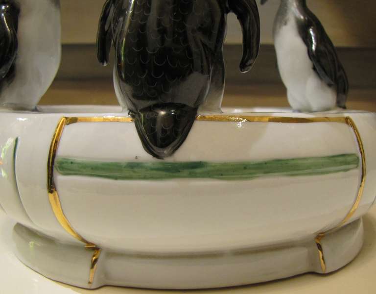 Mid-20th Century Nice Porcelain Cup With Four Penguins