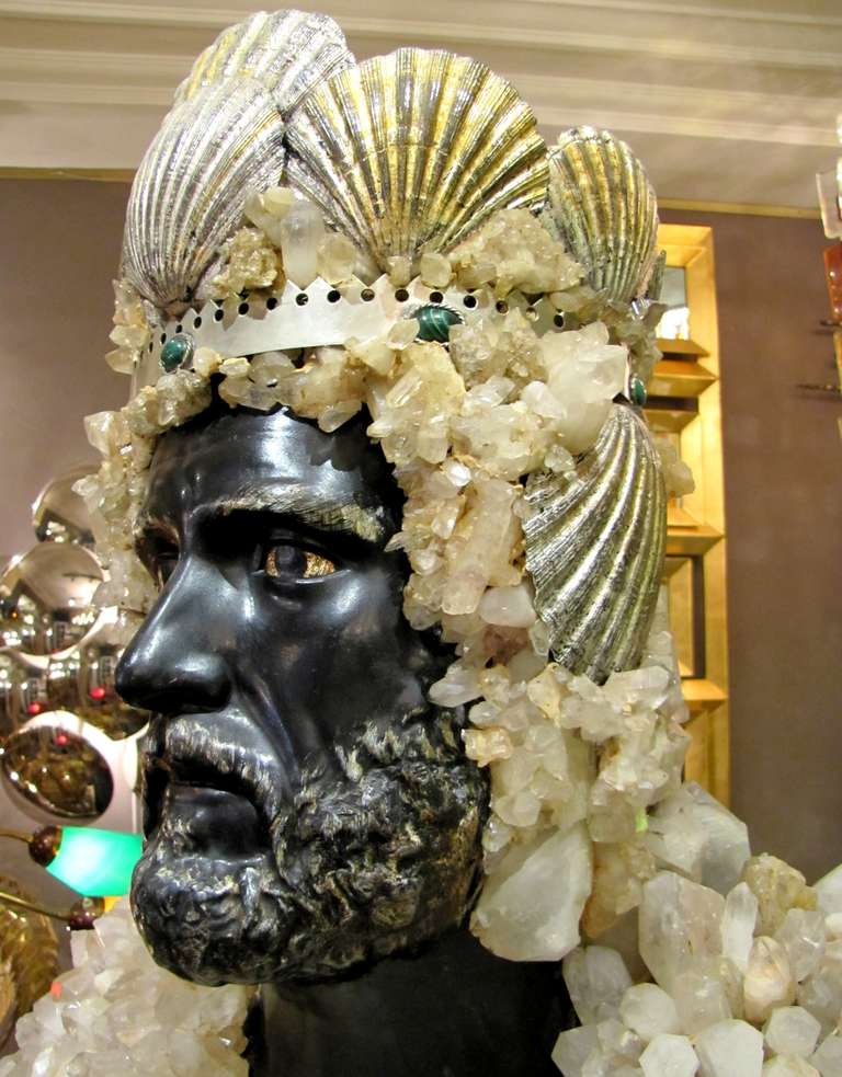 Late 20th Century Rare and amazing bust of Neptune by Anthony Redmile, circa 1970