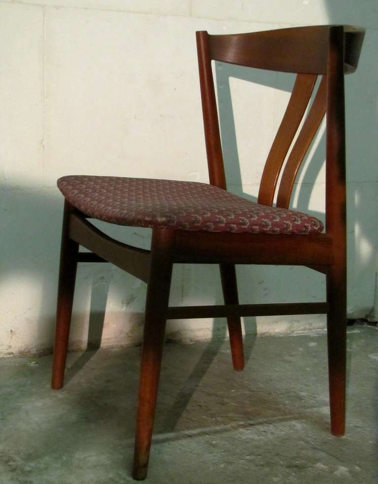 Set Of Six Danish Teak Chairs, 1950 Period. 2