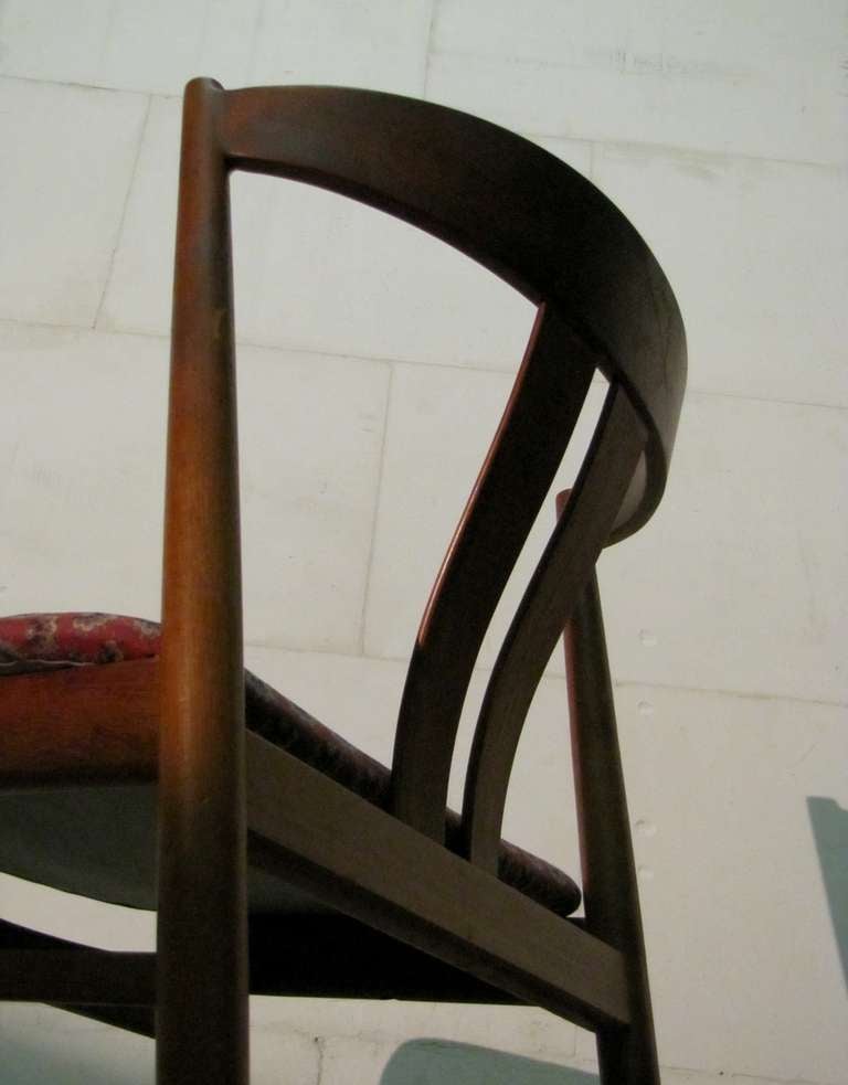 Set Of Six Danish Teak Chairs, 1950 Period. In Excellent Condition In Paris, FR