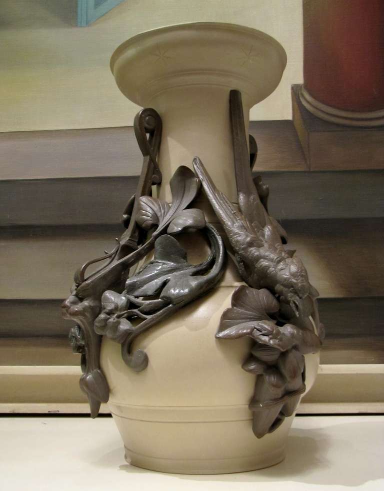 Seltenes Paar Vasen aus den 1900er Jahren (Art nouveau) im Angebot