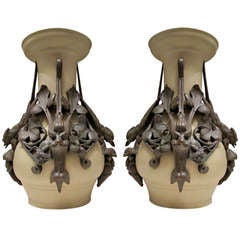 Rare Pair of 1900s Vases 2