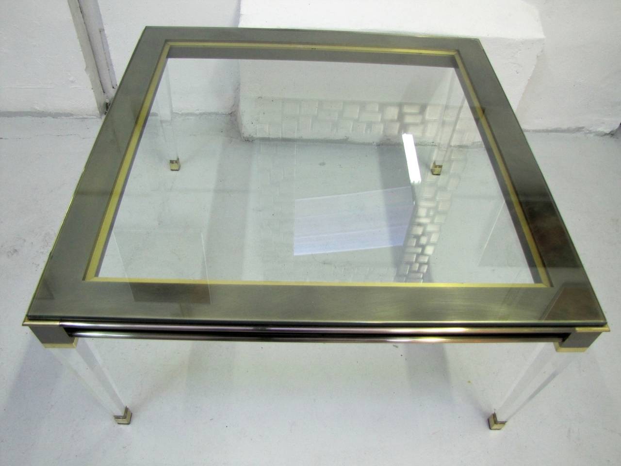 Belgian Coffee Table or End Table by Belgo Chrome, Belgium, circa 1970 For Sale