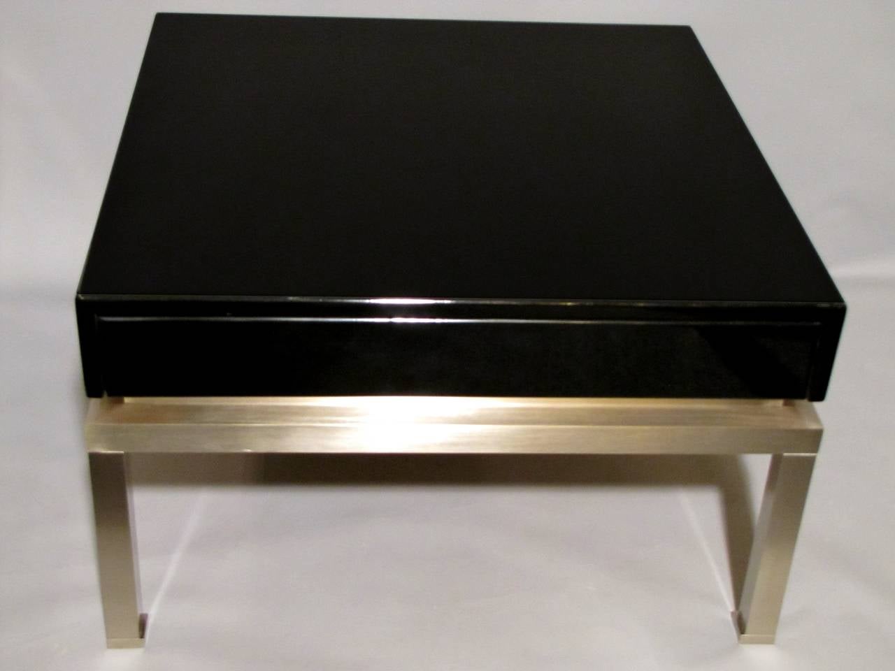 Mahogany Pair of End Tables by Guy Lefevre for Maison Jansen, France 1970s
