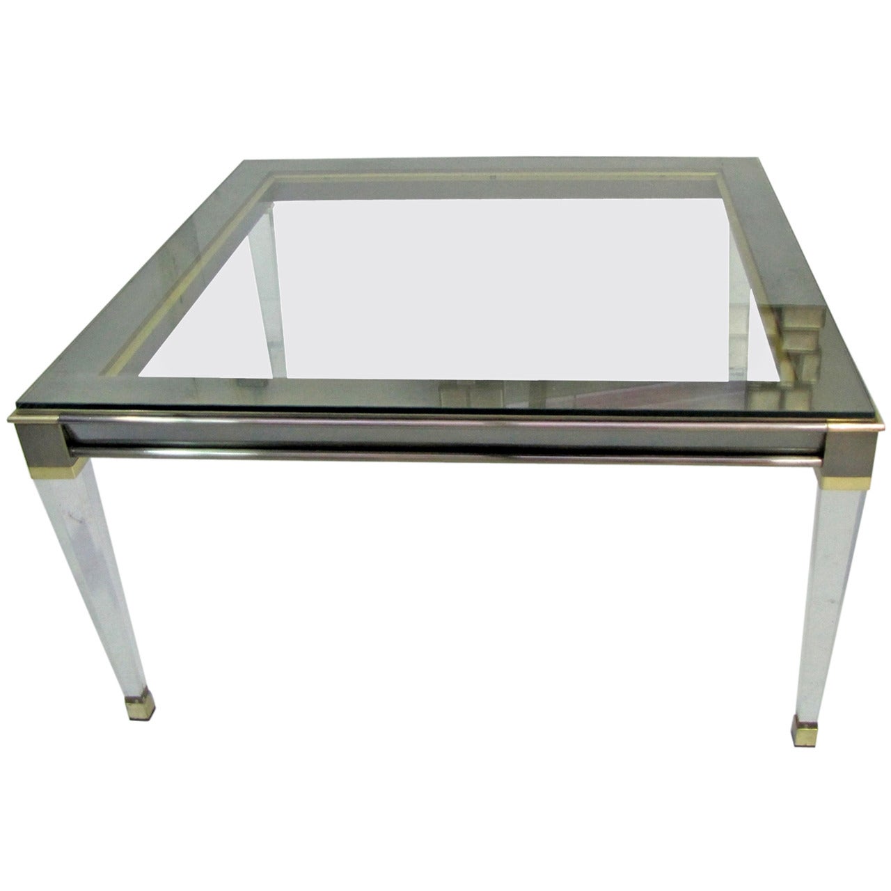 Coffee Table or End Table by Belgo Chrome, Belgium, circa 1970 For Sale