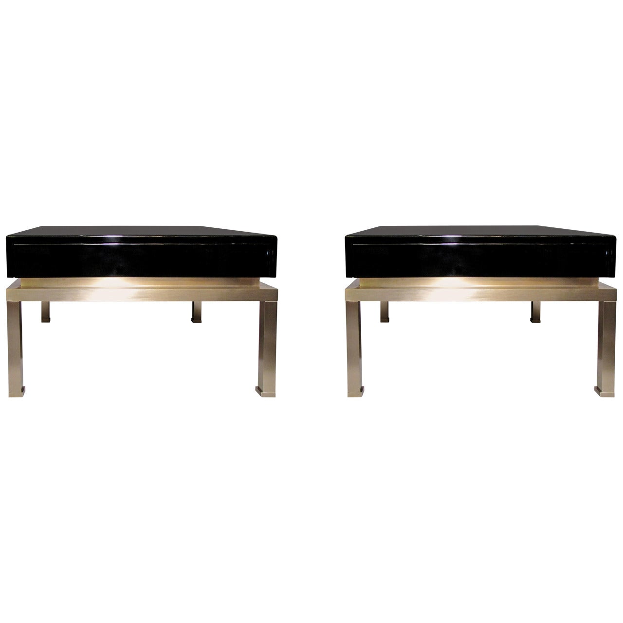 Pair of End Tables by Guy Lefevre for Maison Jansen, France 1970s