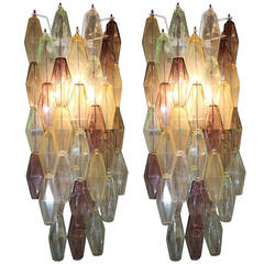 Two Polyhedral Sconces by Venini