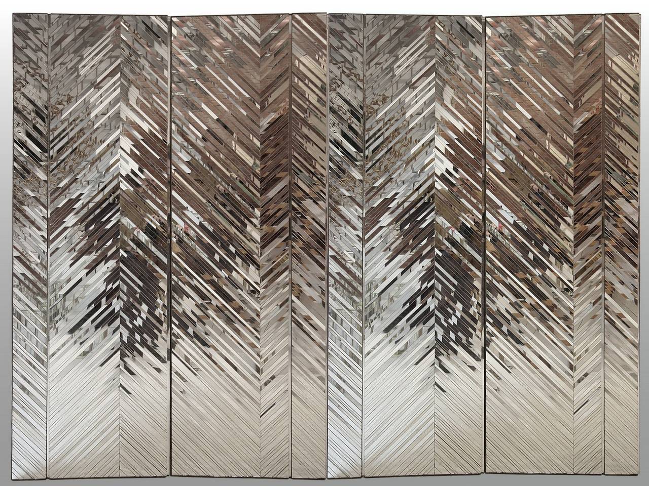 Pannello decorativo anni '70 con intarsio a specchio