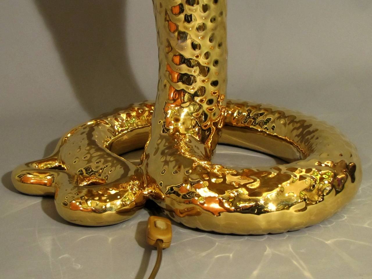 1970s sculptural cobra lamp
