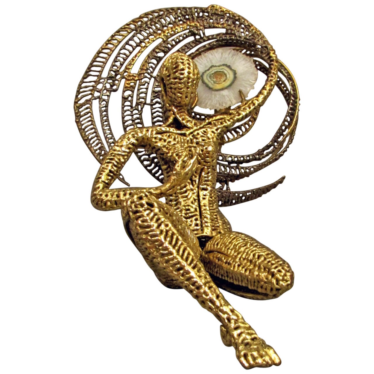 "Solar Woman, " Lighting Sculpture by Isabelle Masson-Faure, 1980 For Sale