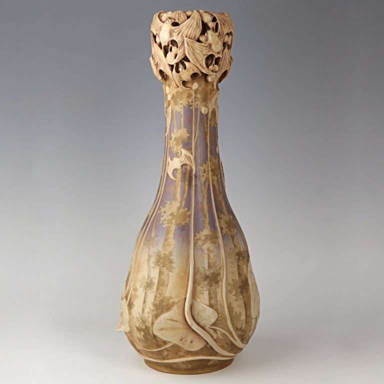 Austrian Amphora Monumental Exotic Vase