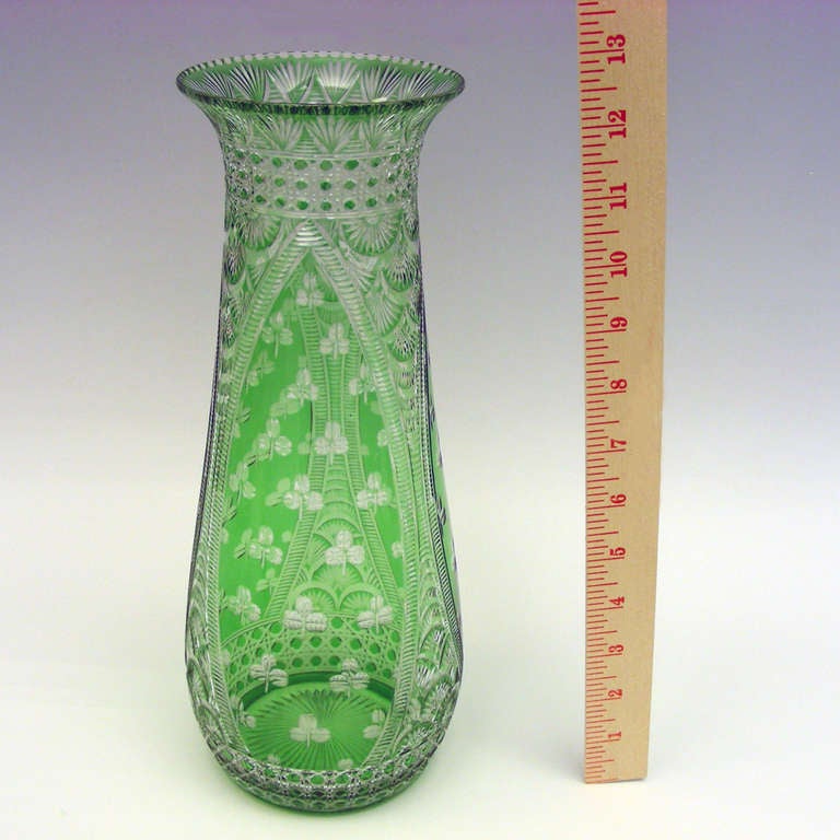 Stevens & Williams Cut To Clear Crystal Vase 1