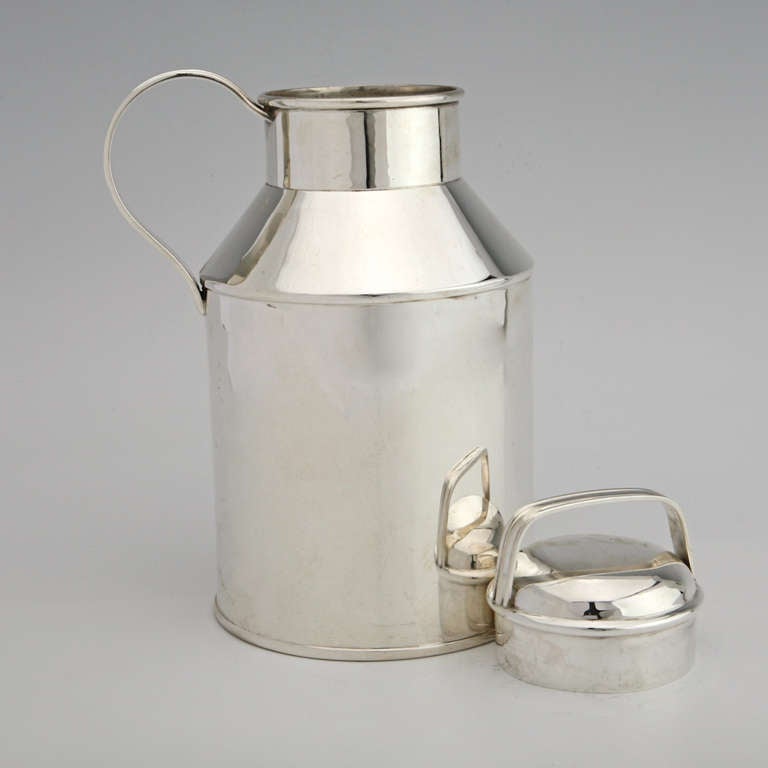American Tuttle For Udall & Ballou Sterling Milk Can Cocktail Shaker