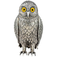 Sterling Owl Sculpture