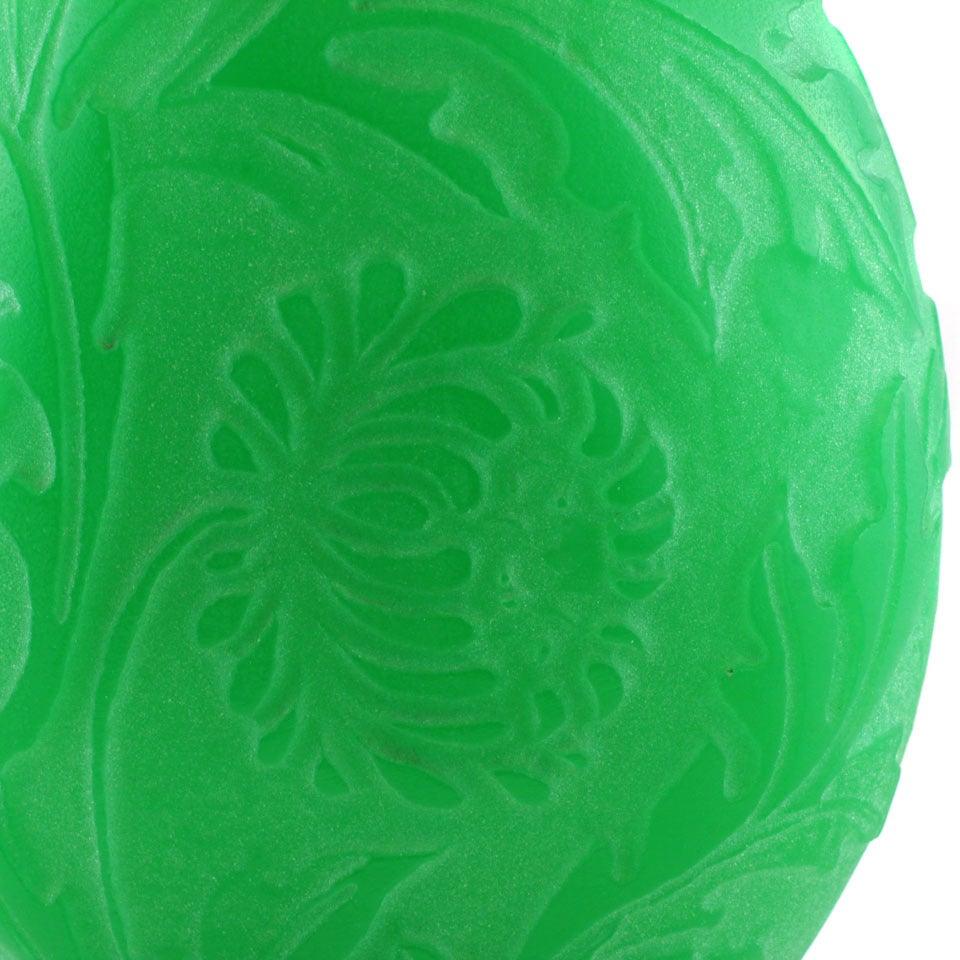 Mid-20th Century Steuben Green Jade Cameo Cut Vase