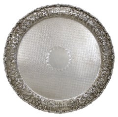 SAMUEL KIRK Castles of America Repouse Pattern Sterling Tray