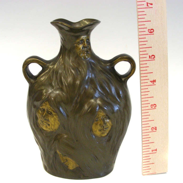 Art Nouveau Bronze Vase by Georges Charles Coudray 1