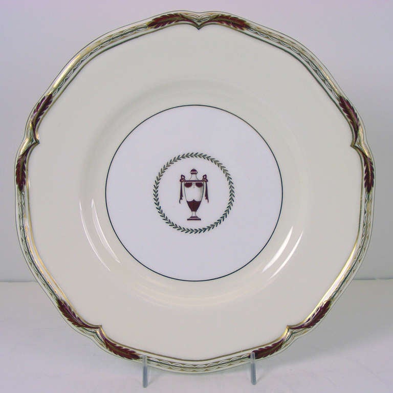 English Set of 12 Classical Motif Minton Dinner Plates