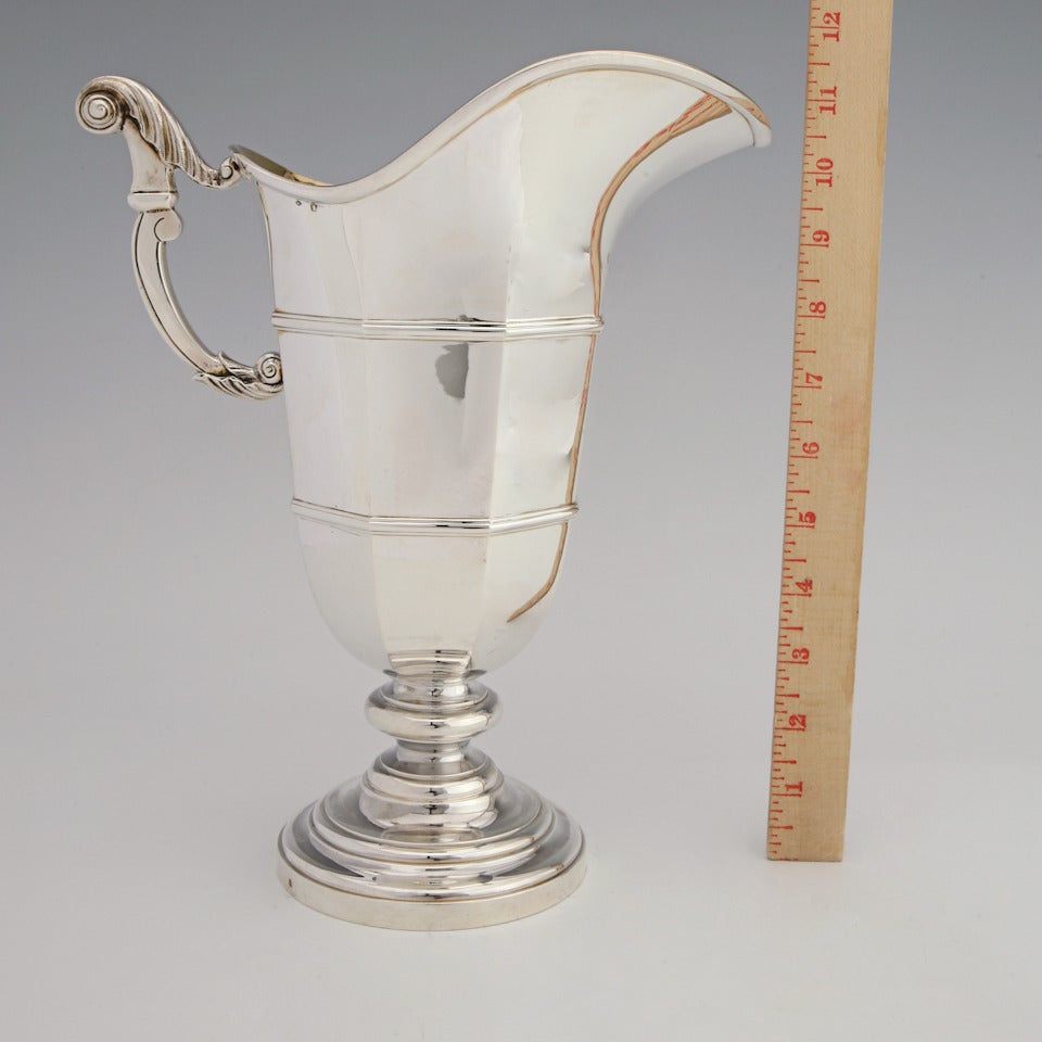 Art Deco .950 Silver French Wine Pitcher 1