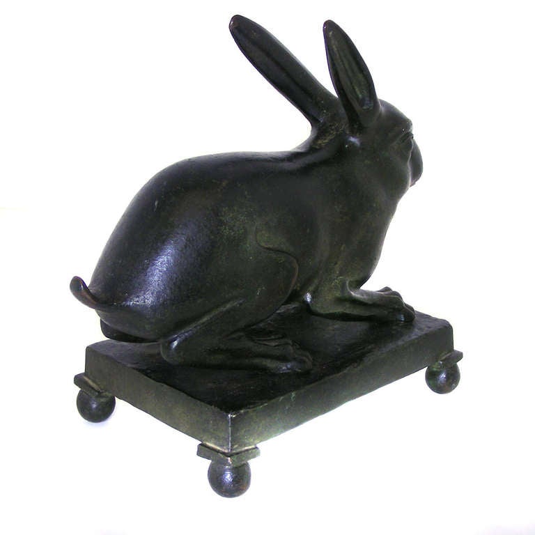 Italian Victorian Bronze Rabbit after Antiquity