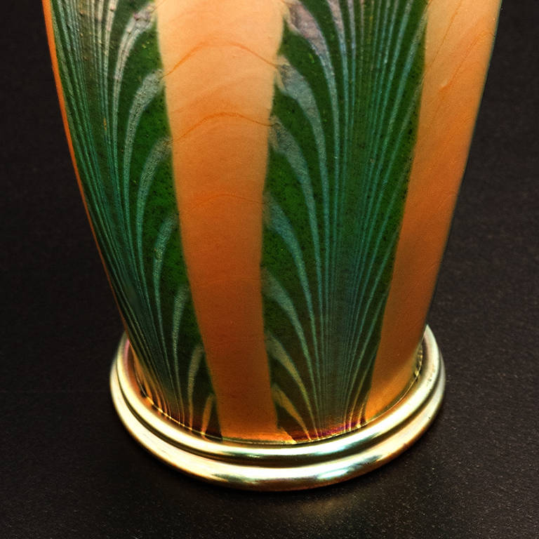 Louis Comfort Tiffany One-of-a-Kind Art Glass Vase In Excellent Condition In Litchfield, CT