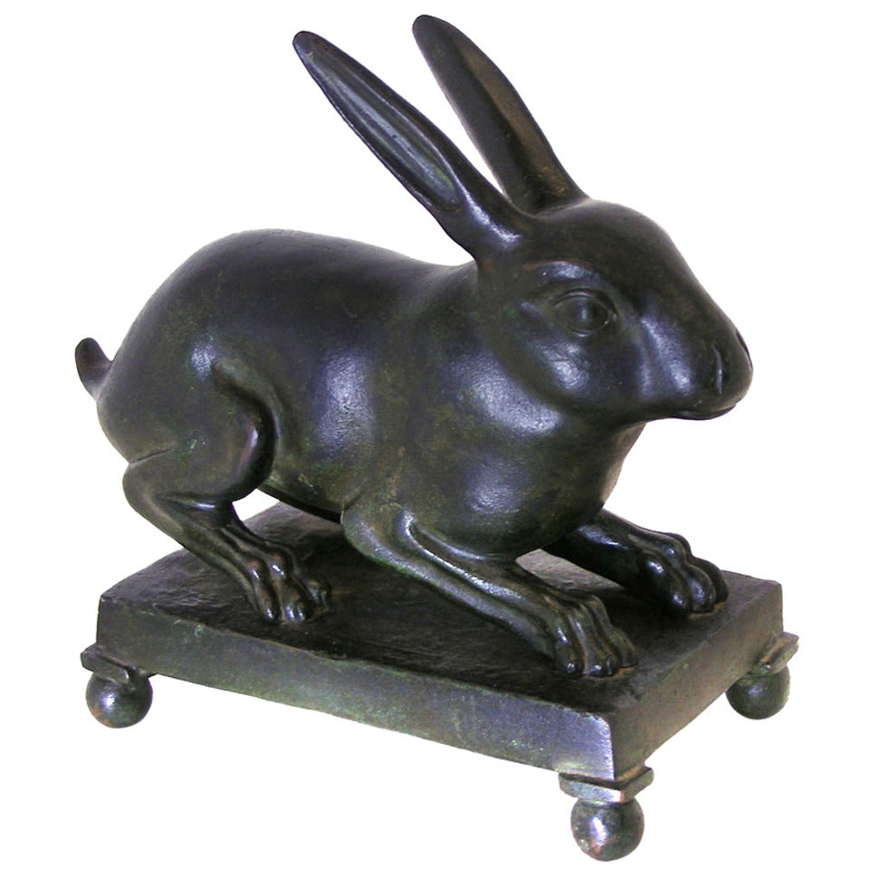 Victorian Bronze Rabbit after Antiquity