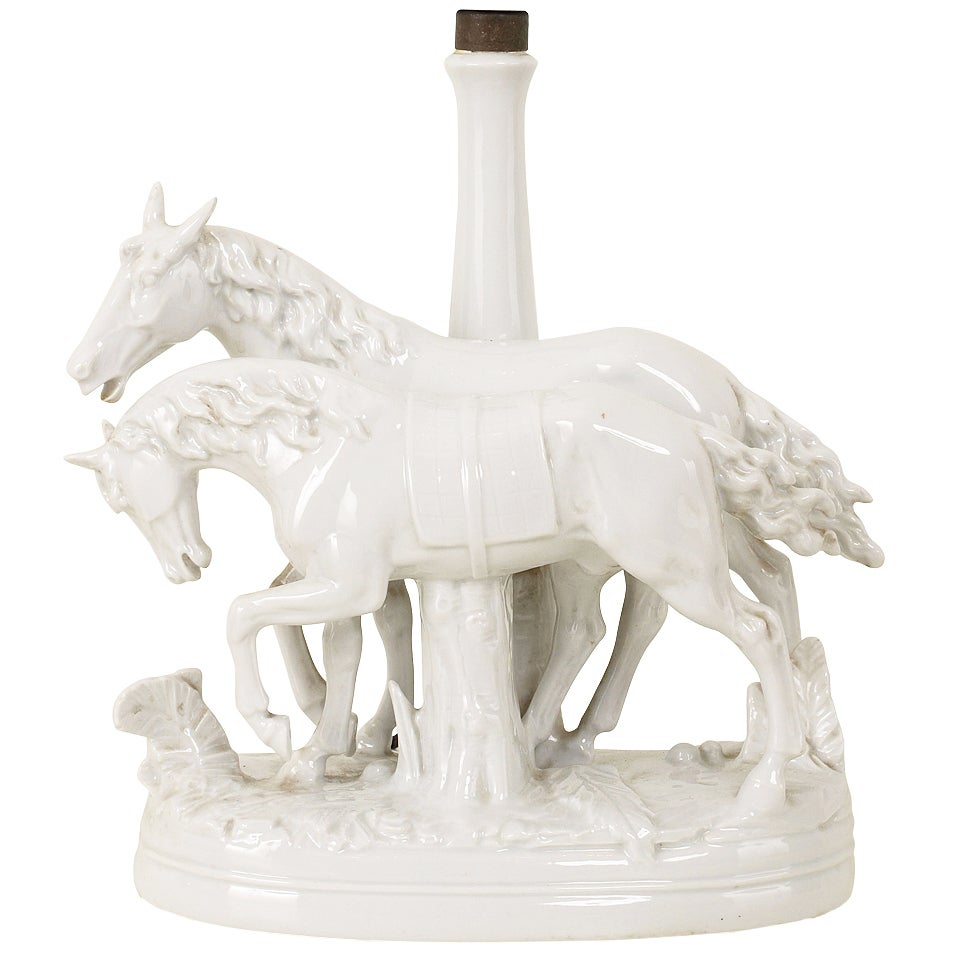 William Haines porcelain "Horse" Lamp, c. 1942