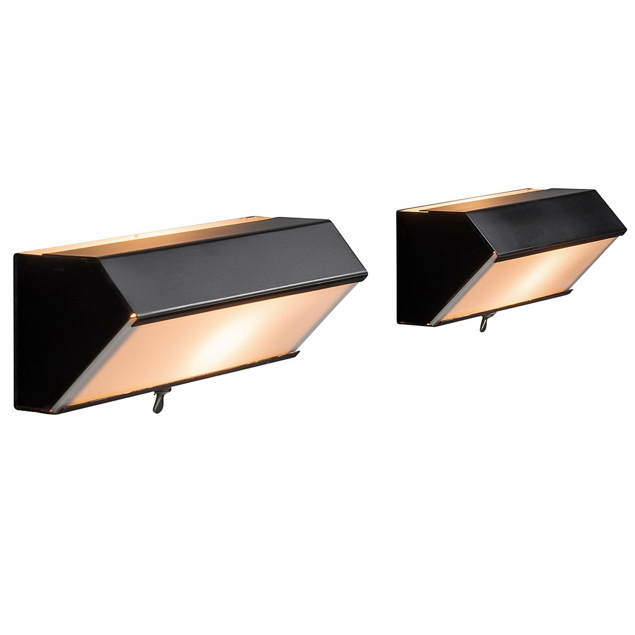 Pair of sconces 239 by Jacques Biny- Jacques Biny/Luminalite edition - 1958 For Sale