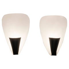 Pair of Sconces B206 by Michel Buffet, Jacques Biny Luminalite Edition, 1952