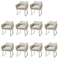 Set of 10 armchairs 760 by Joseph-André Motte - Steiner edition - 1957