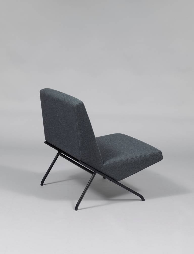 Fabric Pair of chairs SG10 by Pierre Guariche - Sieges Temoins edition - 1959/1960