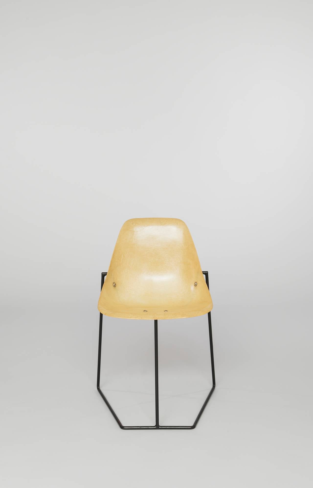 Pair of coccinelle chairs by René-Jean Caillette - Steiner edition - 1957 4