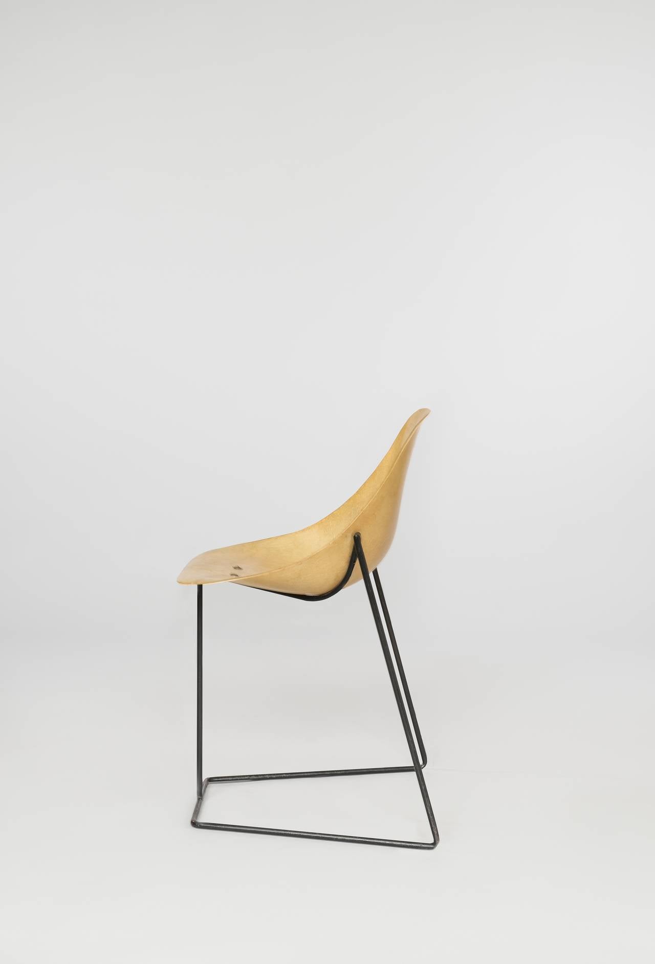 Mid-20th Century Pair of coccinelle chairs by René-Jean Caillette - Steiner edition - 1957