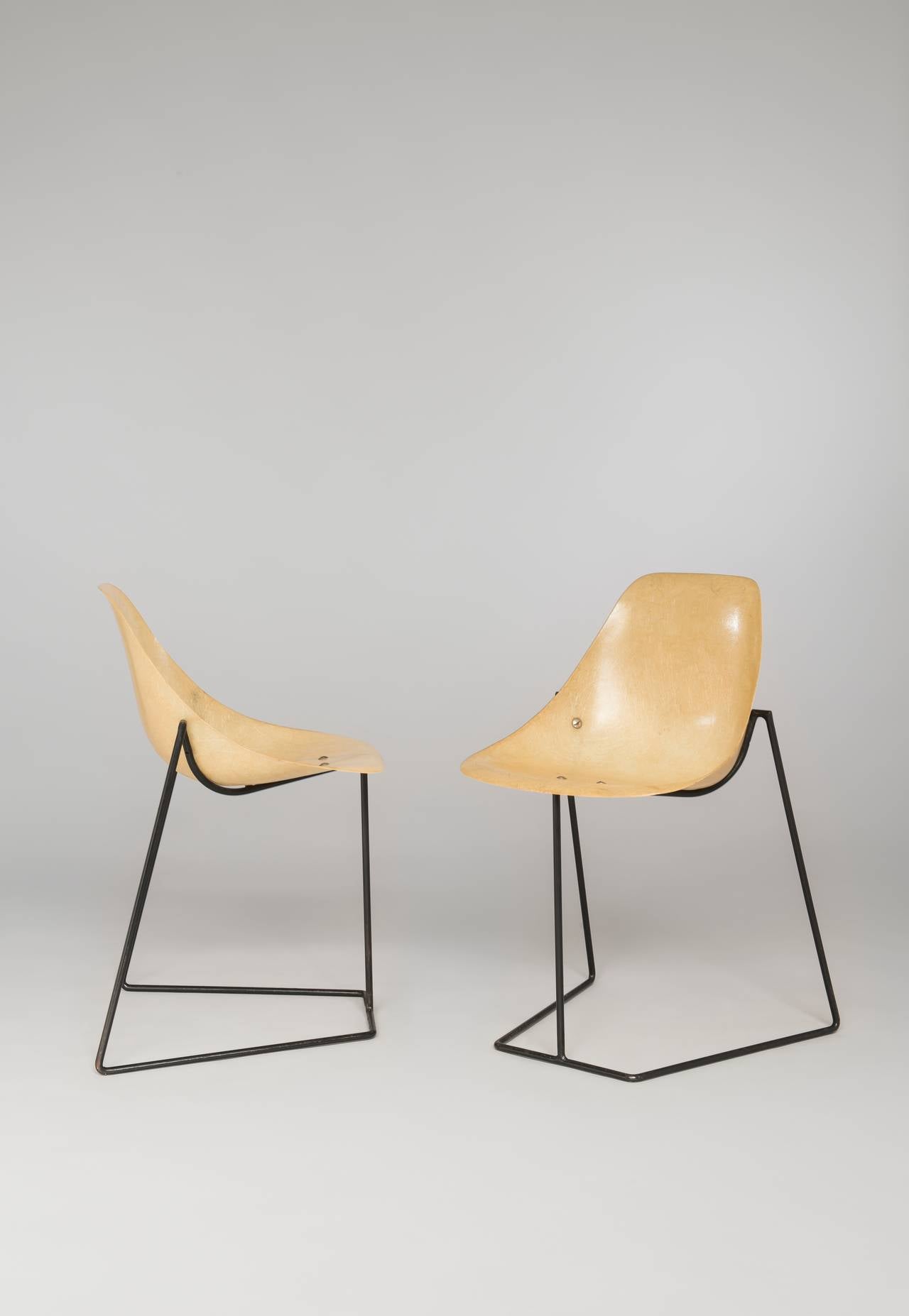 Pair of coccinelle chairs by René-Jean Caillette (1919 - 2004)
Steiner edition - 1957