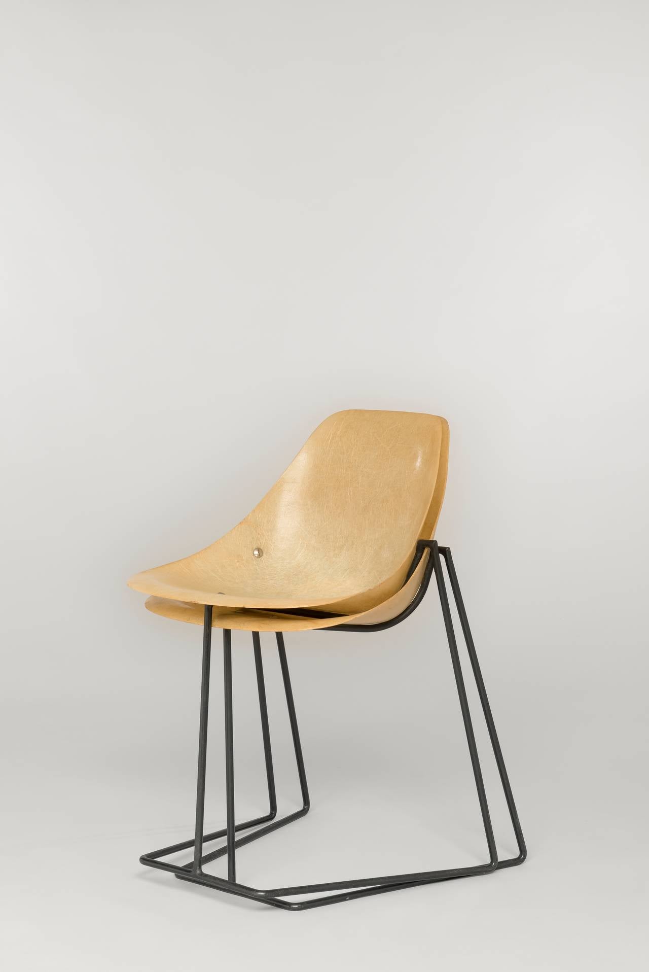 Pair of coccinelle chairs by René-Jean Caillette - Steiner edition - 1957 2