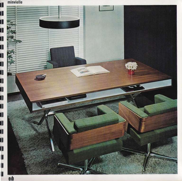 Milieu du XXe siècle Modèle de bureau PDG de Pierre Guariche - Édition Huchers Minvielle - 1961 en vente