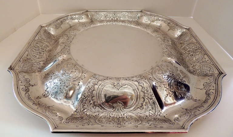 20th Century Monumental Bailey Banks & Biddle Sterling Centerpiece Presentation Bowl & Tray 