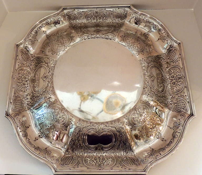 Monumental Bailey Banks & Biddle Sterling Centerpiece Presentation Bowl & Tray  In Good Condition In Roslyn, NY