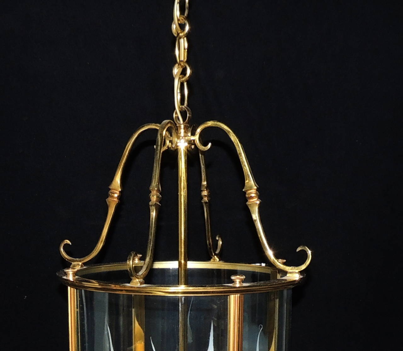 Classic Pair of Four-Light Bronze and Crystal Lanterns 2