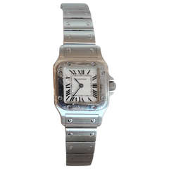 Cartier Ladies Santos Stainless Steel Watch