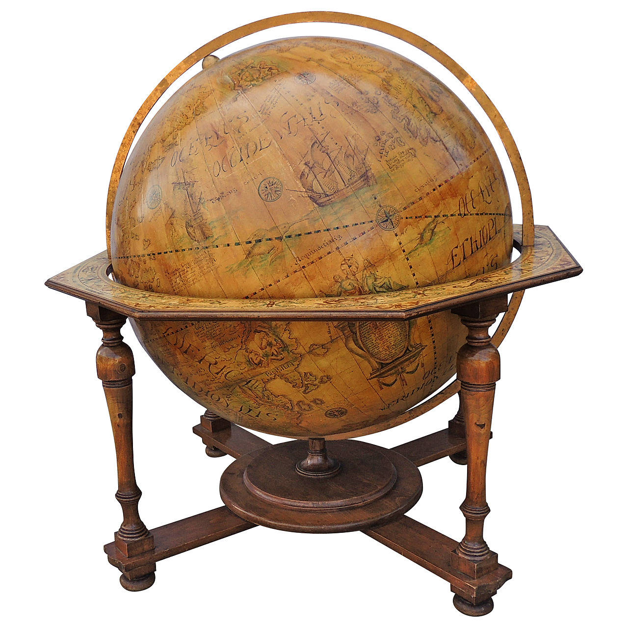 thumbnail interactive-video image 1 of Cute 1:12 Miniature Rolling Globe With Wooden Stand – Red, Handcrafted Dollhouse Furniture For Library Or Study 1 of 4